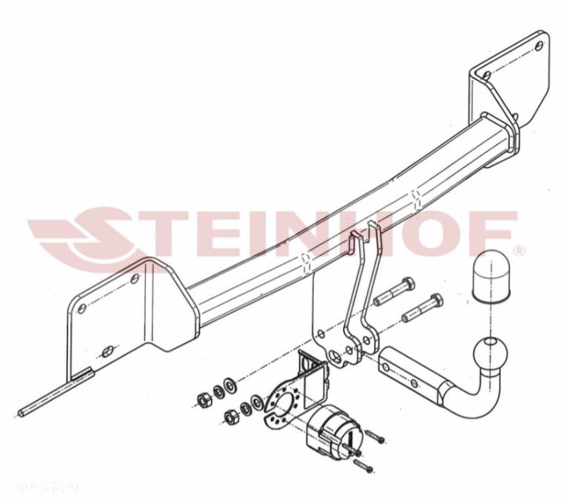 BMW X1 E84 od 2009 do 2015 POLSKI STEINOF HAK HOLOWNICZY + MODUŁ + WIĄZKA 7PIN/13P - 10