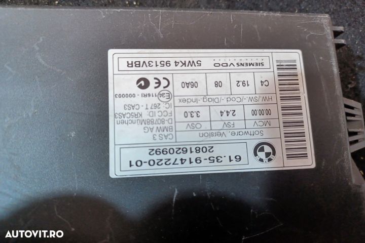 Modul confort 9147220 9147220-01 9147220 9147220-01 BMW Seria 3 E91 [ - 3