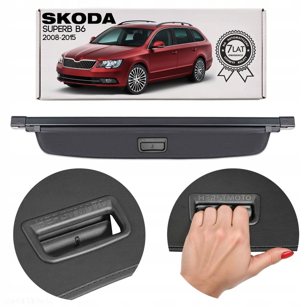roleta bagażnika czarna 3t9867871e skoda superb ii b6 2008-2015 kombi - 1