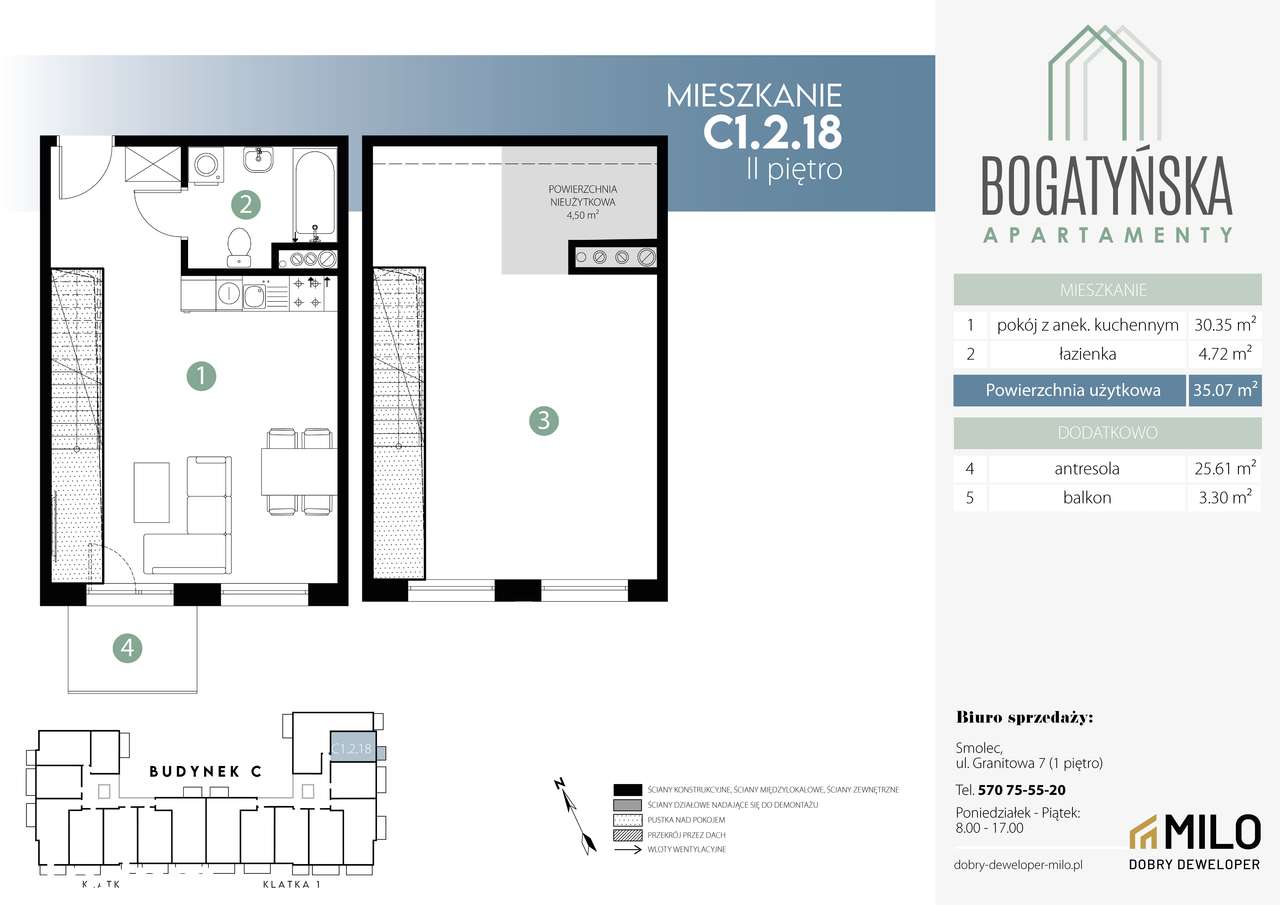 Bogatyńska Apartamenty Mieszkanie C1.2.18 - NOWY ETAP!