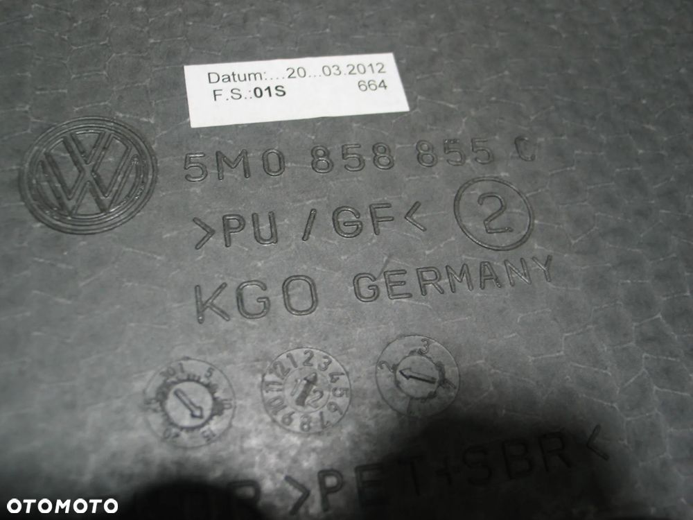 polka dolna wykladzina dywan podloga bagaznika vw golf + plus 5M0858855C - 8