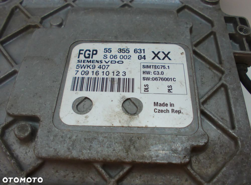 Sterownik Komputer Silnika FGP 55355631 Simens 5WK9 407 - 2