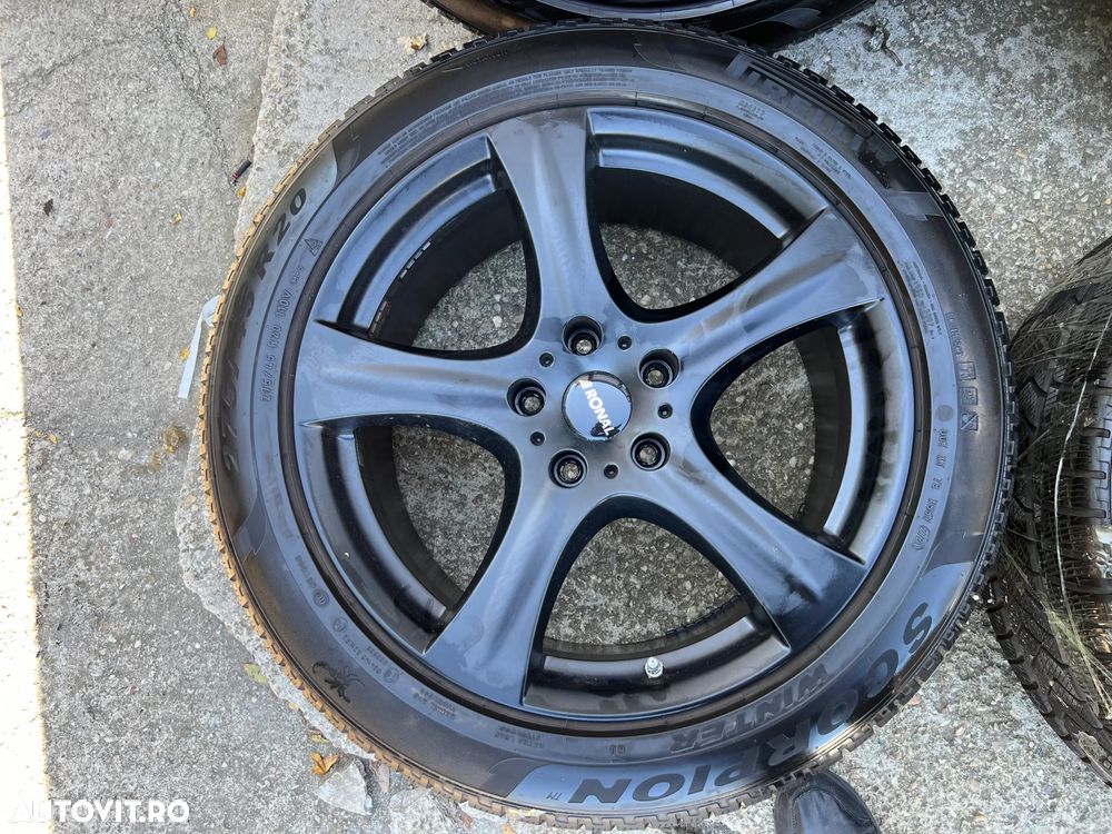 Jante Porsche Cayenne R20 cu anvelope iarna senzori presiune 275-45-20 stare foarte buna Porsche R20 Anvelope pirelli scorpion - 2