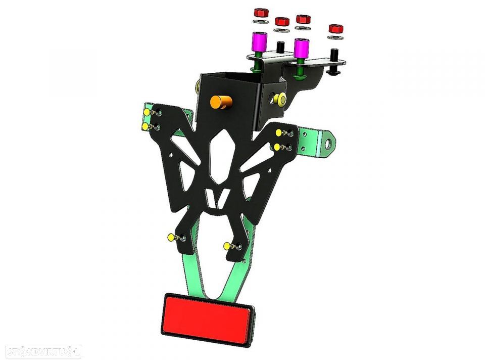 suporte matricula kawasaki z 800 ref.443195 - 2