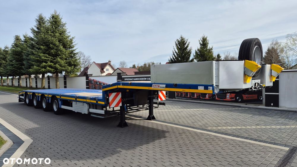 MAX Trailer NACZEPA///NISKOPODWOZIOWA/// MAX TRAILER///2019///ROZCIĄGANA/// POSZERZANA///4 OSIOWA///58000 KG/// 2 OSIE SKRĘTNE///OŚ PODNOSZONA/// STAN BARDZO DOBRY - 3