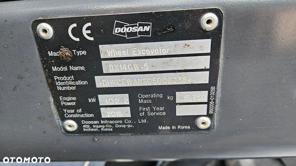 Doosan DX140W-5 - 9