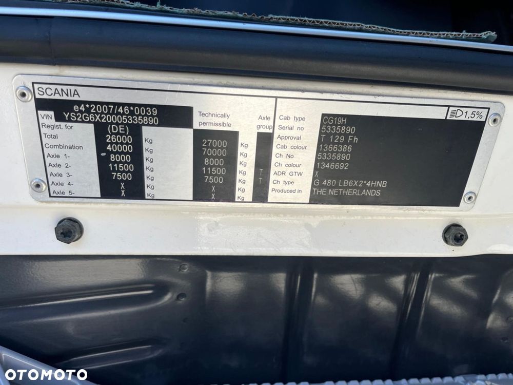 Scania G 480 LB6x2*4HNB układ AdBlue PDE Hakowiec - 7