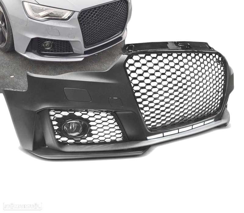 PARACHOQUES FRONTAL AUDI A3 8V 12- 16 LOOK RS3 ARO PRETO - 1