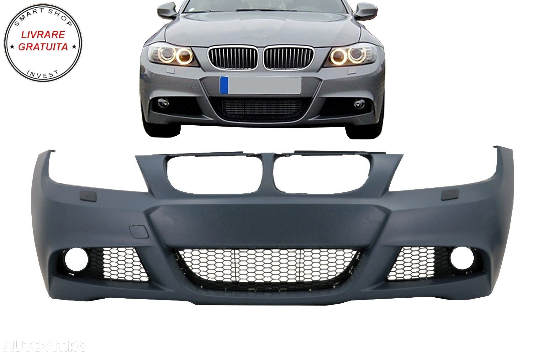 Bara Fata BMW Seria 3 E90 Sedan E91 Touring LCI (2008-2011) M-Technik Design- livrare gratuita - 1