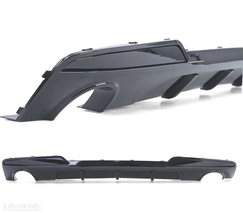 DIFUSOR BMW F10 F11 10-16 LOOK M PRETO BRILHANTE - 2