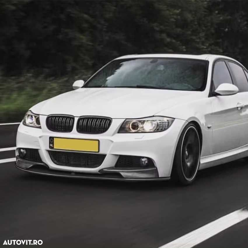 Prelungire Lip Complet Cu Splitere Bara Fata M BMW E90 Facelift 2009+ - 5