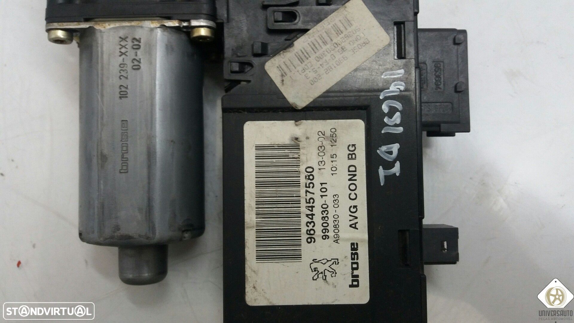 MOTOR ELEVADOR DE VIDRO FRONTAL ESQUERDO PEUGEOT 307 2002 - 1