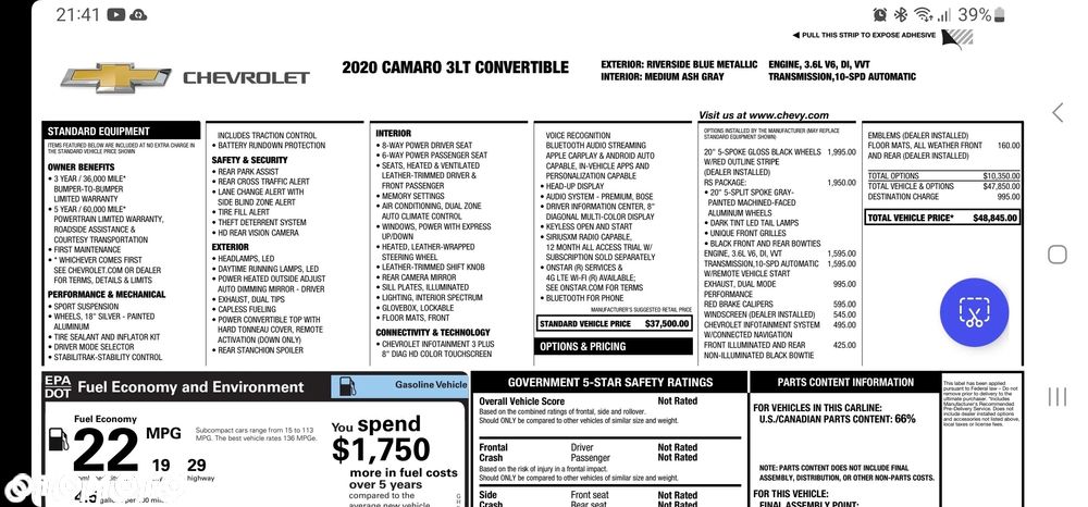 Chevrolet Camaro - 27