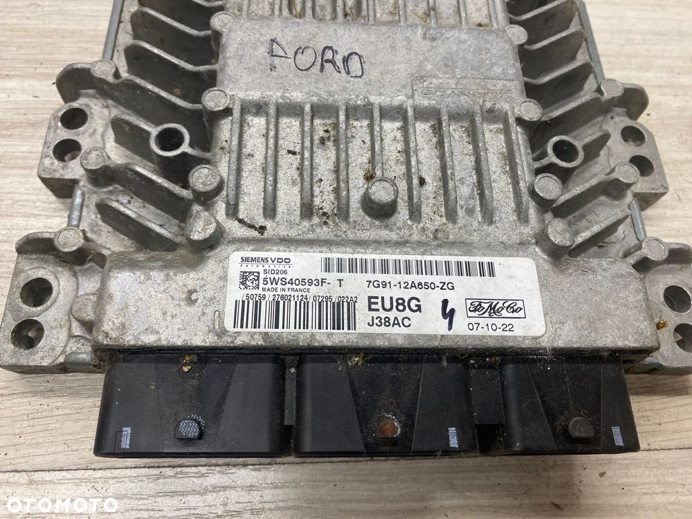 KOMPUTER STEROWNIK SILNIKA ECU FORD GALAXY S-MAX 2,0 1,8 5WS40593FT 7G9112A650ZG 276021124 - 2