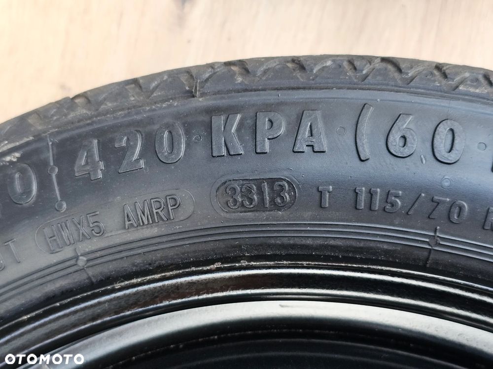 KOŁO DOJAZDOWE ZAPASOWE ZAPAS ZESTAW KLUCZ LEWAREK OPEL ASTRA J K MOKKA 16 CALI 5x105 ET25 115/70/16 - 5