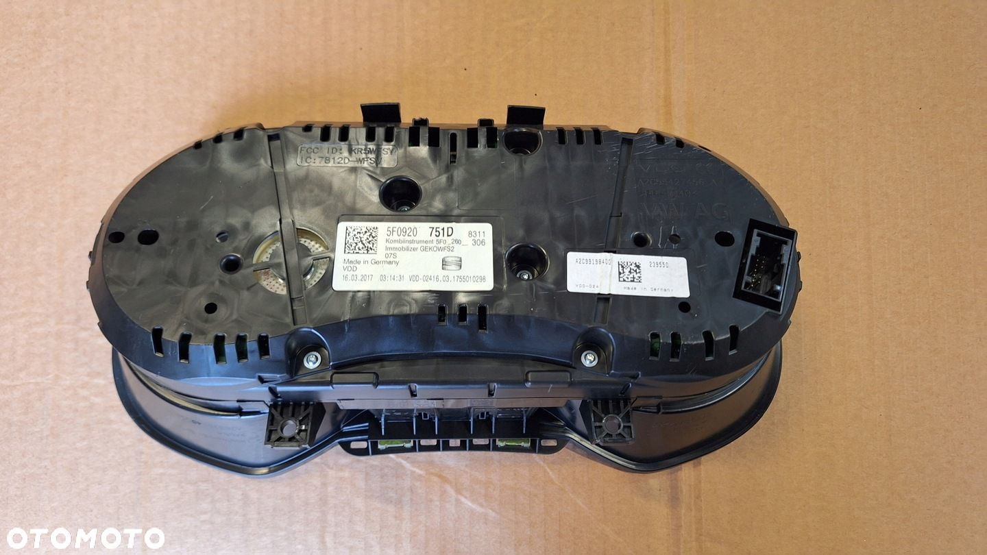 LICZNIK ZEGARY SEAT LEON III 5F0920751D - 3
