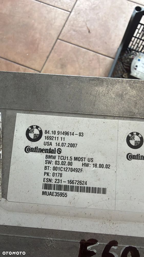 BMW E60 E61 MODUŁ STEROWNIK BLUETOOTH 9149614 - 3
