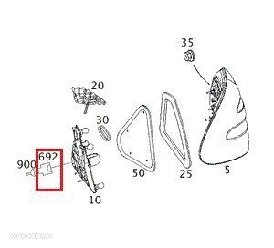 MERCEDES W203 W204 CLS Wtyczka kostka lampy tyl - 6