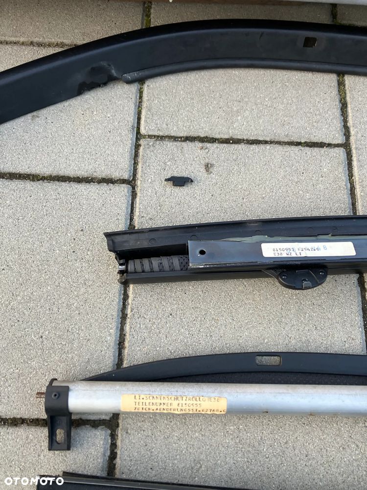 BOCZKI DRZWI BMW E38 PRZED LIFT WERSJA KRÓTKA ROLETKI ROLETY TRÓJKĄTY ZESTAW RARYTAS - 23