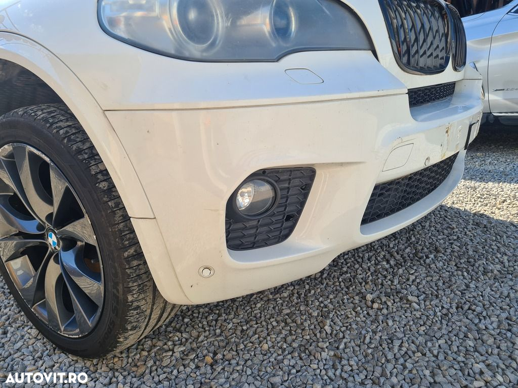 Bara fata BMW X5 E70 Facelift 2010 - 2013 ALB (1283) model cu spalatoare far - 3