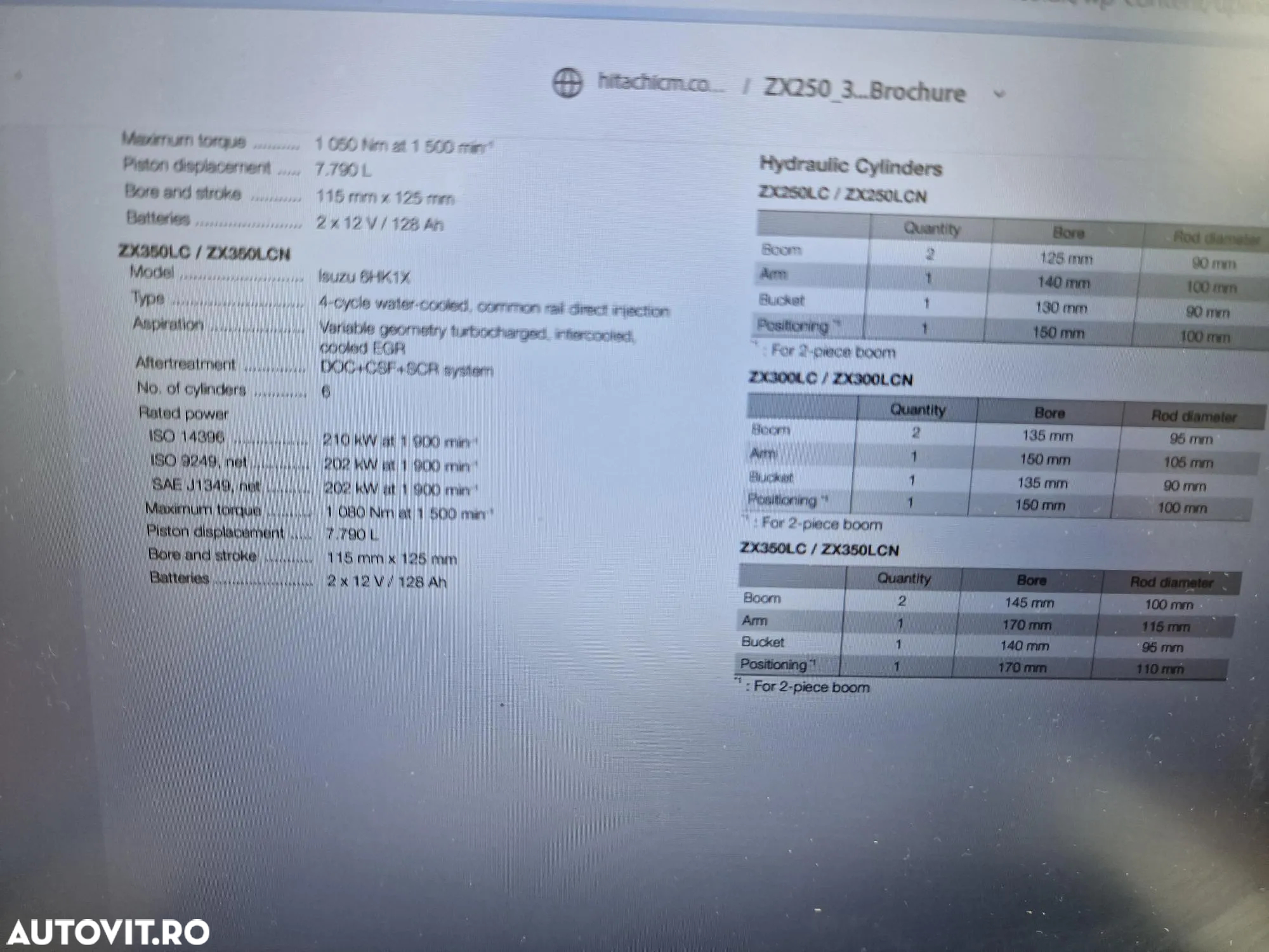 Hitachi ZX250LCN-6, 2016, 8.800h, latime 2,99m, inst picon, a doua inst hidr, gresare automata, protectie cabina, posibilitate leasing, PROMOTIE 77900 EUR+Tva - 27