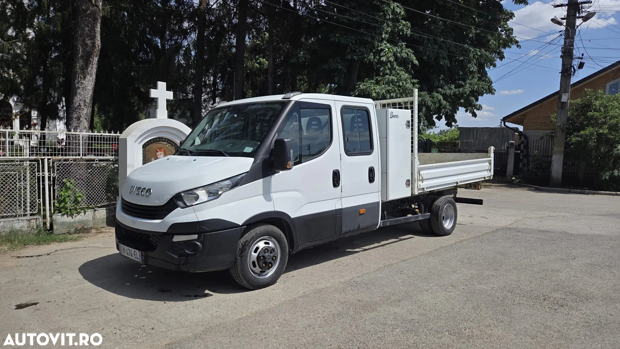 Iveco Daily 35-140 cabina 6 locuri, bena basculabila, import, posibilitate leasing - 11