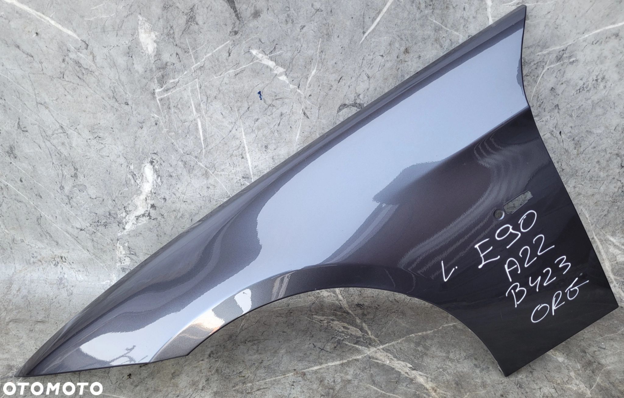 BŁOTNIK LEWY PRZÓD PRZEDNI BMW E90 E91 A22 SPARKLING GRAPHITE B423 ORG LAKIER - 1