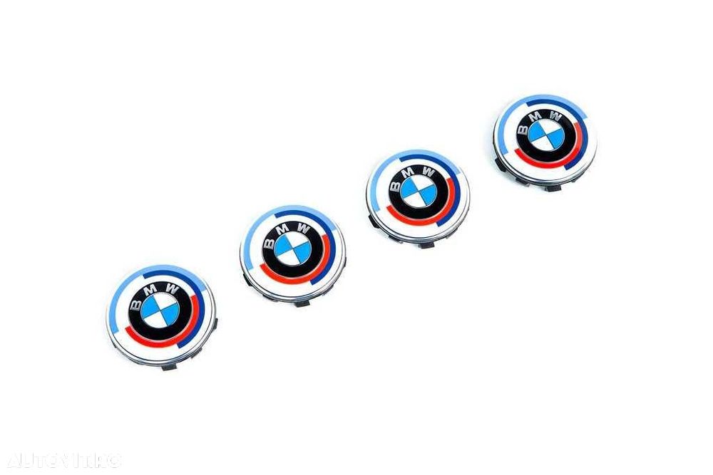 Set 4 Embleme Jante BMW 56mm / 68mm Editie 50 De Ani Capace Roti Sigle - 4