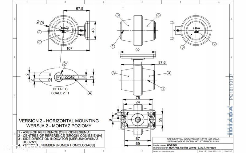 LAMPA KIERUNKOWSKAZU LED KIERUNEK MIGACZ KABEL 5 METRÓW - 3