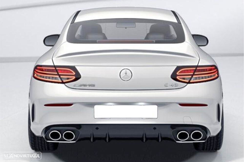 Difusor com Ponteiras Mercedes C C205 A205 (2014 a 2019) Look 43 AMG - 10