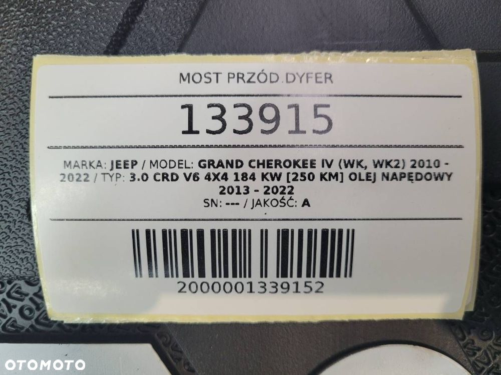 MOST PRZÓD DYFER REDUKTOR JEEP GRAND CHEROKEE IV WK2 H210047 C210047 - 11
