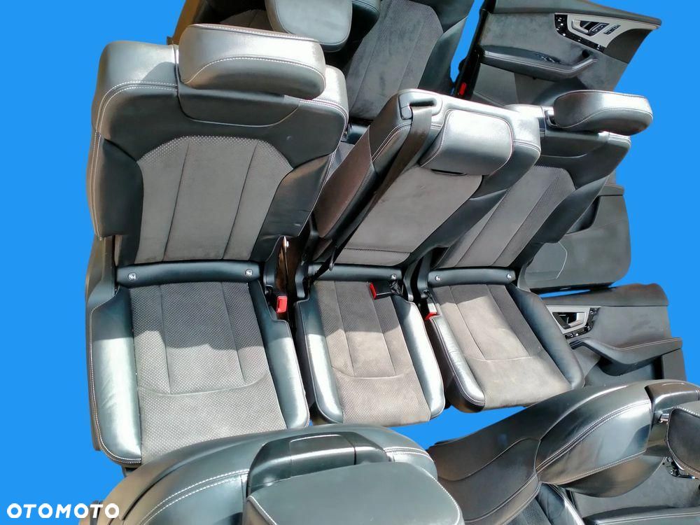 AUDI Q7 4M S-Line FOTELE KANAPA BOCZKI TAPICERKA SKÓRA CZARNA - 12