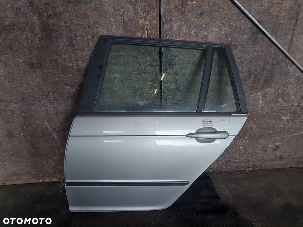 DRZWI KOMPLETNE LEWY TYŁ BMW E46 LIFT 316i 354/7 SREBRNE KOMBI TOURING - 1