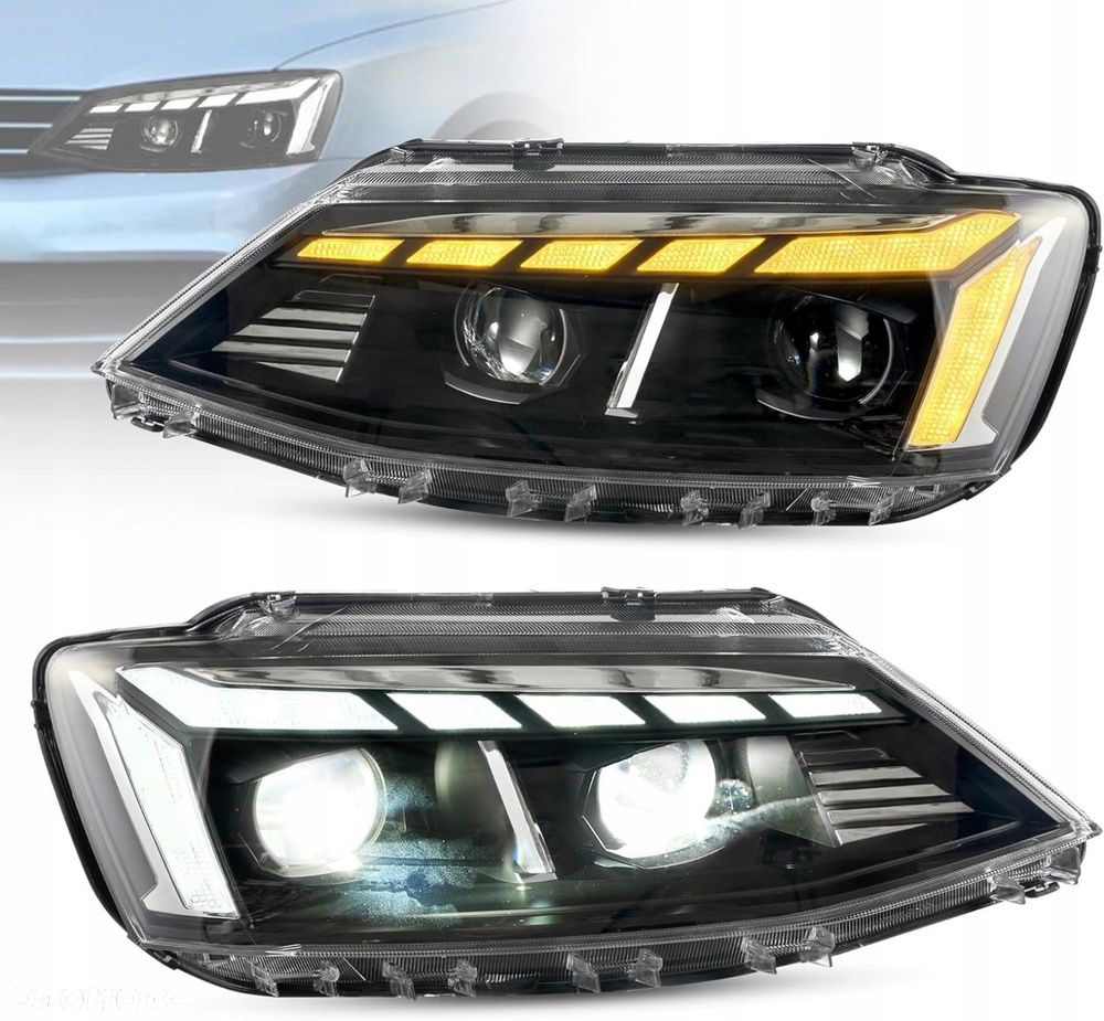 Reflektory Lampy kpl Vland Full Bi Led Tuning VW Jetta VI 5c 6 2010-2018 - 2