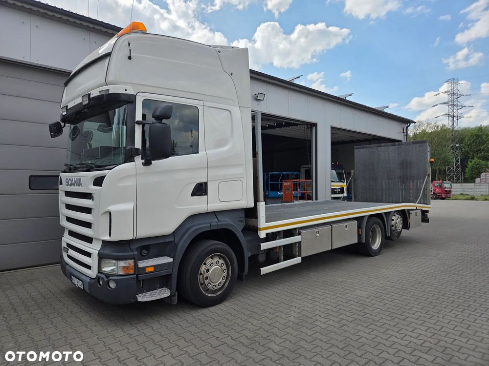 Scania R420 LB6x2-4HNB - Pomoc drogowa hydrauliczne najazdy samochód specjalny po przewozu maszyn budowlanych podnośników koszowych zwyżek pojazdów i innych BEKO THORRY ZANNER - 1