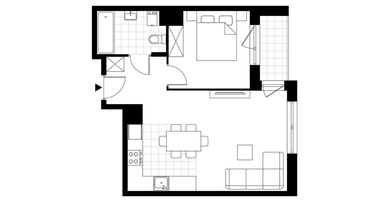 2-pokojowe mieszkanie 43m2 + loggia Bez Prowizji - Pełny obrazek: 3/16