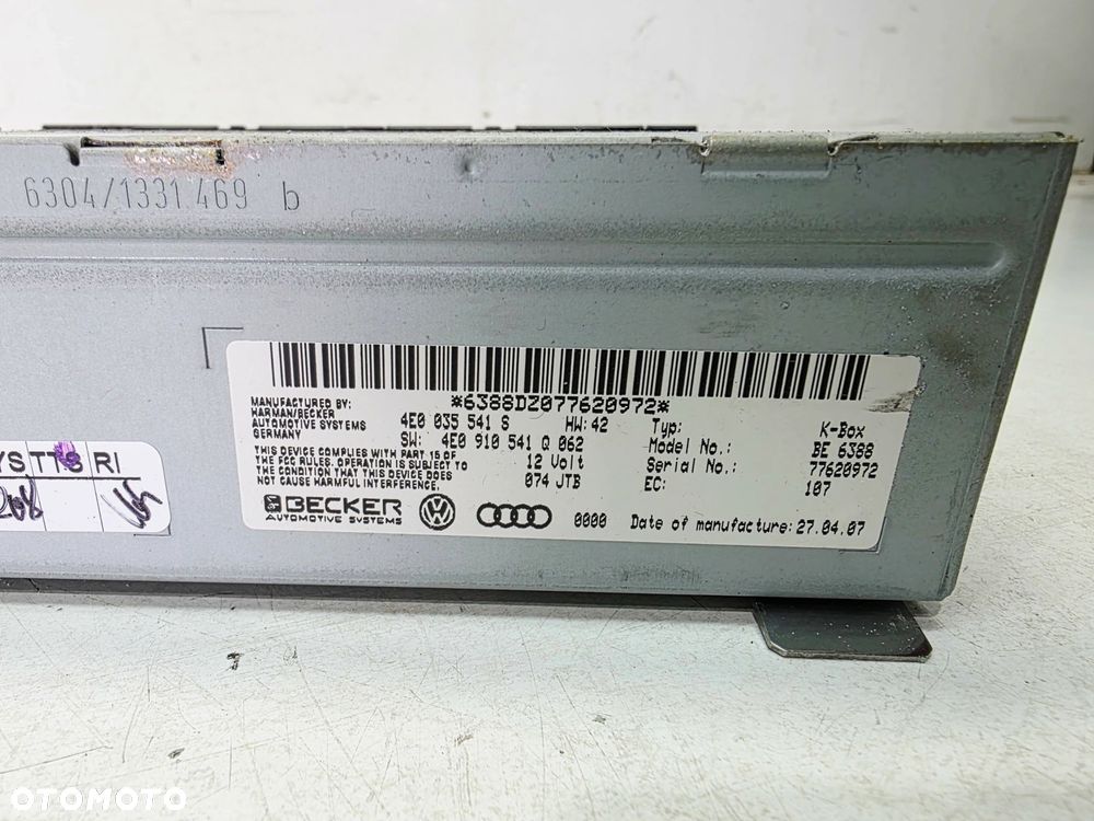 TUNER MODUŁ RADIA AUDI A6 C6 A8 D3 Q7 4L 4E0035541S 4E0910541Q - 6