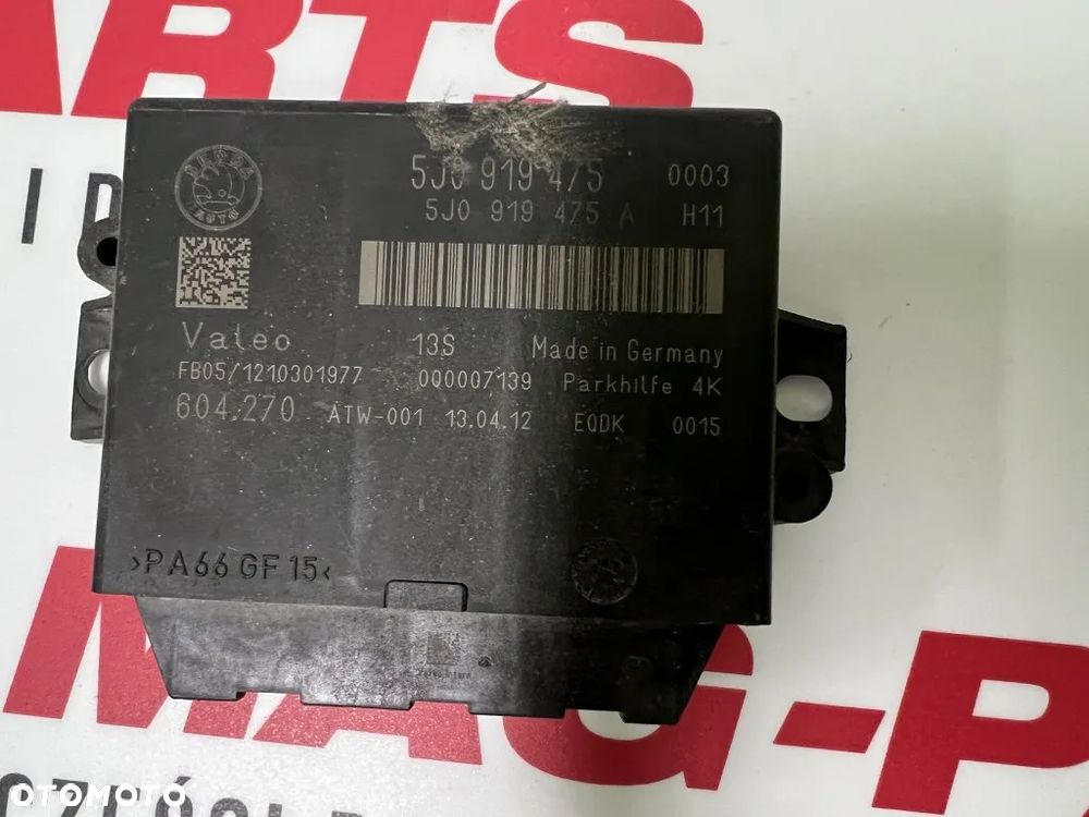 Moduł Parkowania PDC Sterownik Skoda Fabia II Yeti 5J0919475 - 2