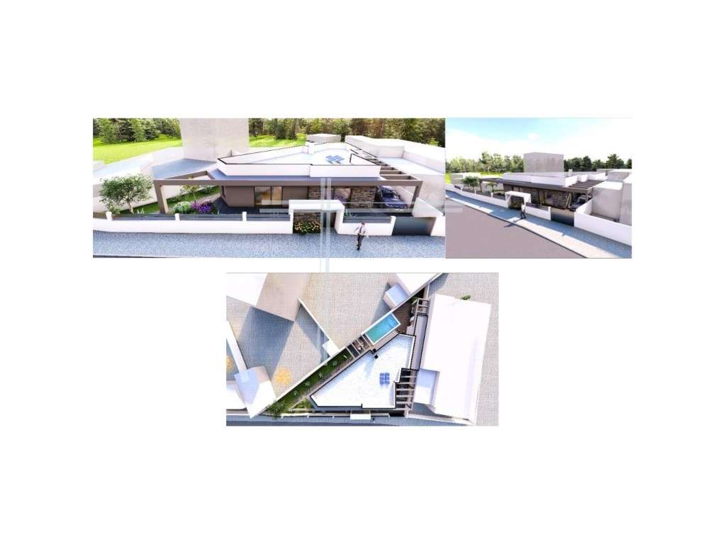 Moradia isolada T3, arquitetura contemporânea com parqueamento e pi... - Grande imagem: 2/2
