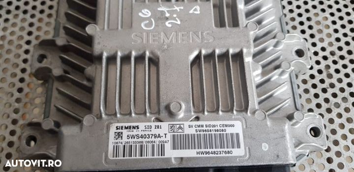 Calculator Motor ECU Peugeot 407 607 Citroen C6 2.7 Hdi 5WSA-T Cod - 4