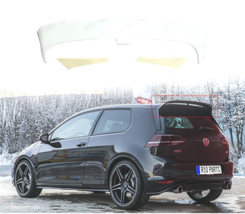 SPOILER AILERON VOLKSWAGEN VW GOLF 7 7.5 12-20 LOOK CLUBSPORT - 1