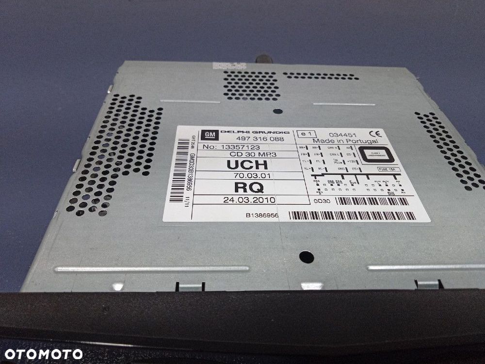 OPEL ZAFIRA B LIFT 08- RADIO FABRYCZNE CD30 MP3 WYŚWIETLACZ 13357123 - 6