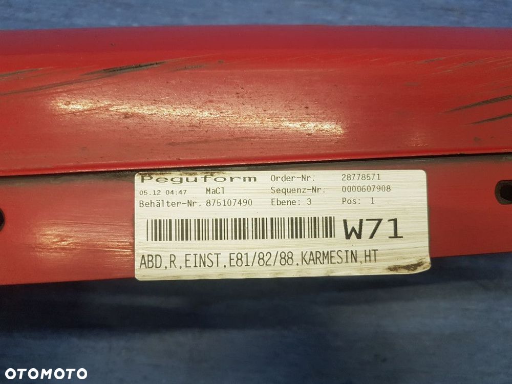 BMW E81 3D LIFT NAKŁADKA NA PRÓG LEWA PLASTIK JAPANROT - 7