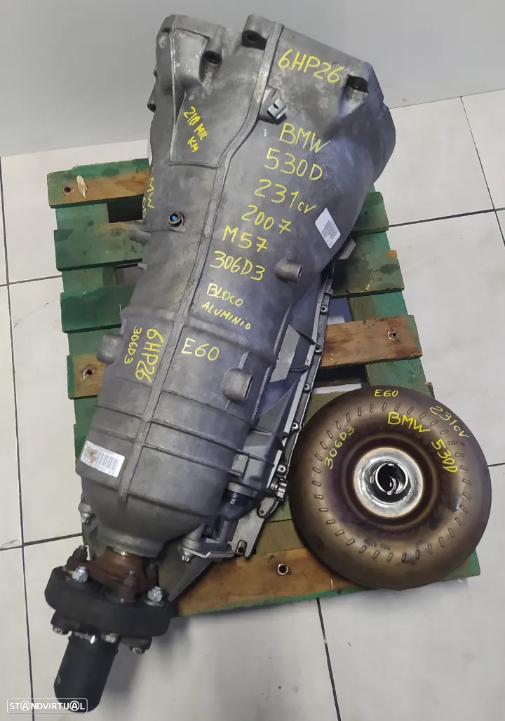 Motor Bmw 530D 231cv E60 M57 306D3 bloco aluminio caixa velocidades 6HP26 - 11