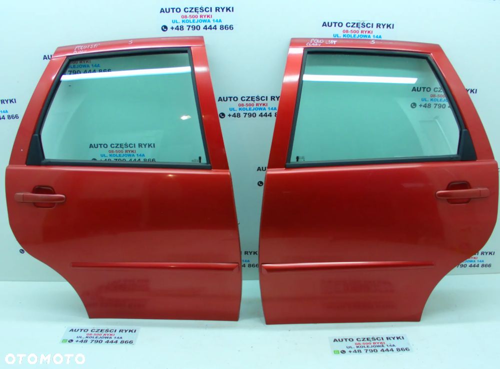 VW Polo classic 6N Drzwi LS3T Prawe Lewe Tył Zawasy Klamka Boczek Podnośnik Szyby - 1
