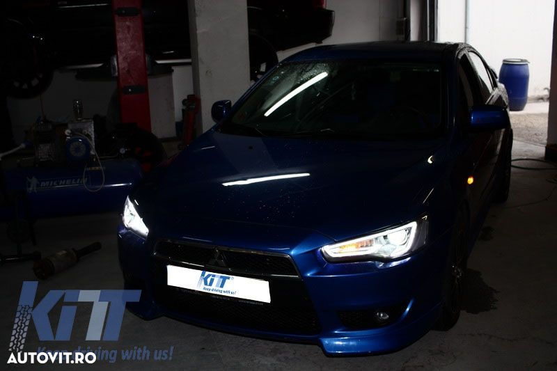 Faruri LED DRL compatibil cu Mitsubishi Lancer (2007-2017) Dual Projector Semnal Secvential Dinamic - 2