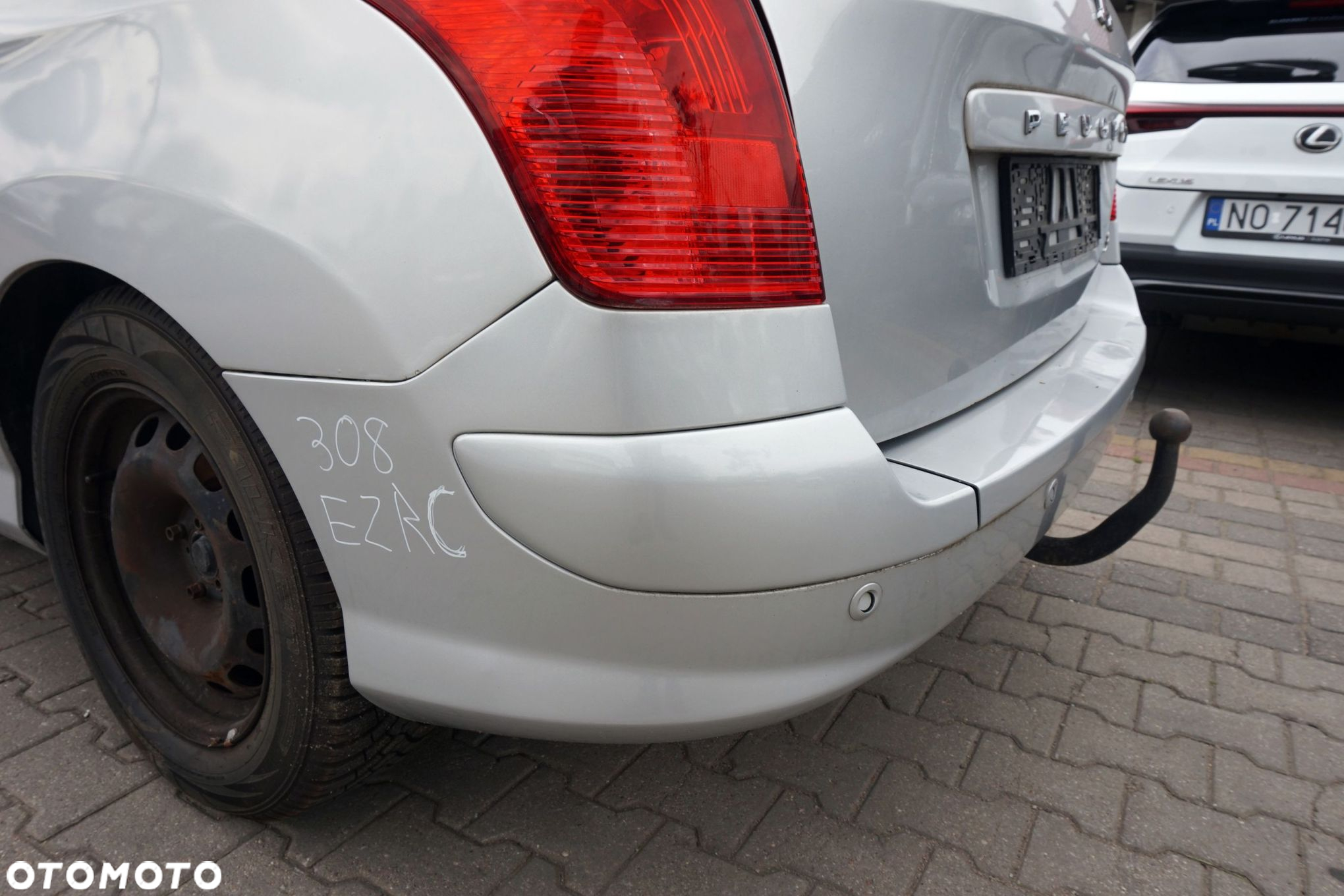 ZDERZAK TYLNY 308 I T7 SW KOMBI EZRC  SREBRNY PEUGEOT 2007-2011 - 4