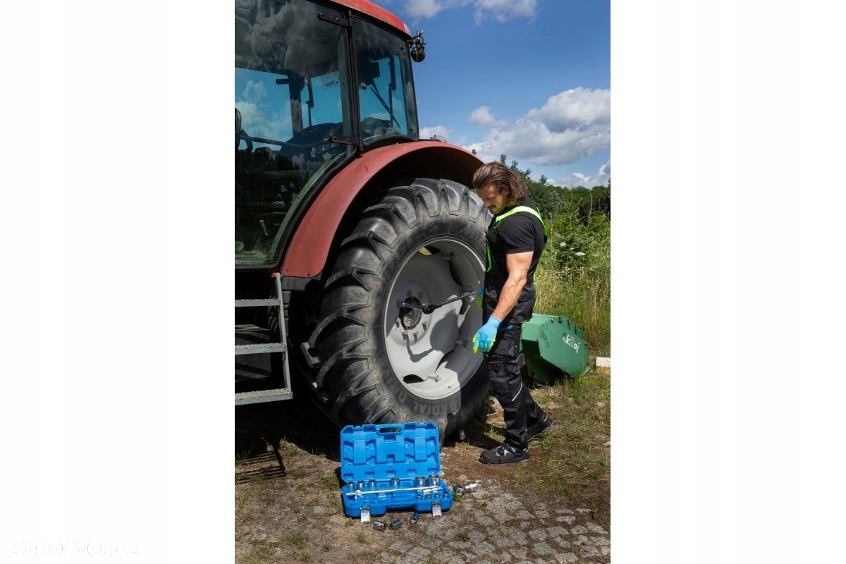 HOEGERT KOMPLET KLUCZY ZESTAW NARZĘDZI 21 SZT 3/4 GRZECHOTKA WALIZKA T1R510 - 5