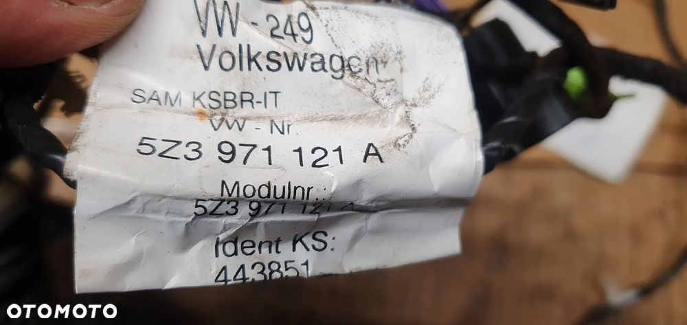 Wiązka instalacja drzwi prawy przód VW Fox 5Z3971121A - 7