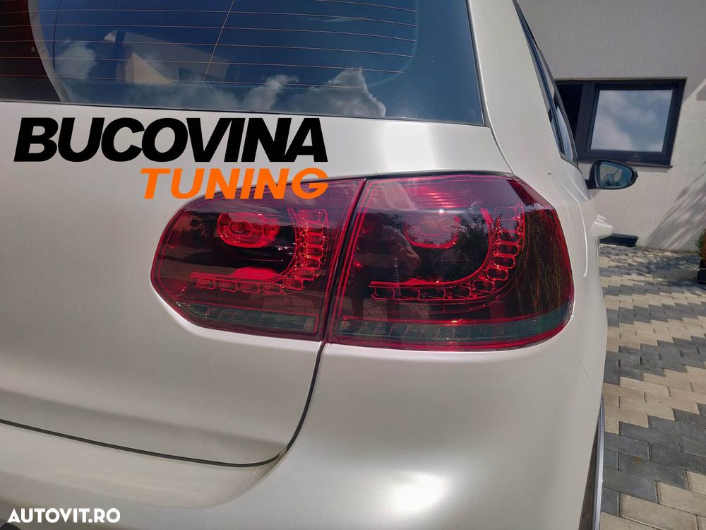 Stopuri Full LED compatibile cu VW Golf 6 VI R20 Smoke Design - 15
